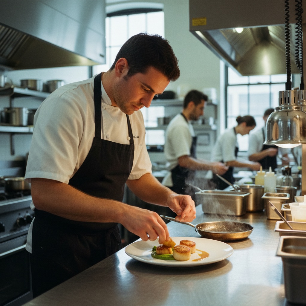Mezzés et salades fraîches disposés sur le comptoir Basha